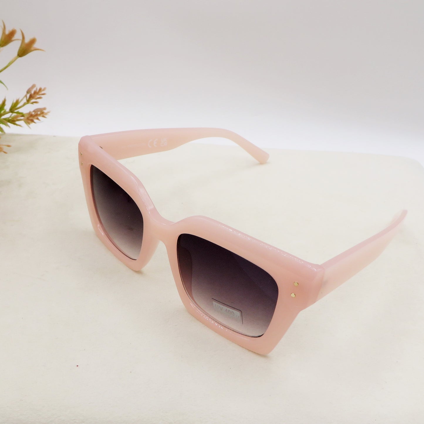 EMILIA - Occhiali da sole MAXI con effetti geometrici  -  UV400 con custodia