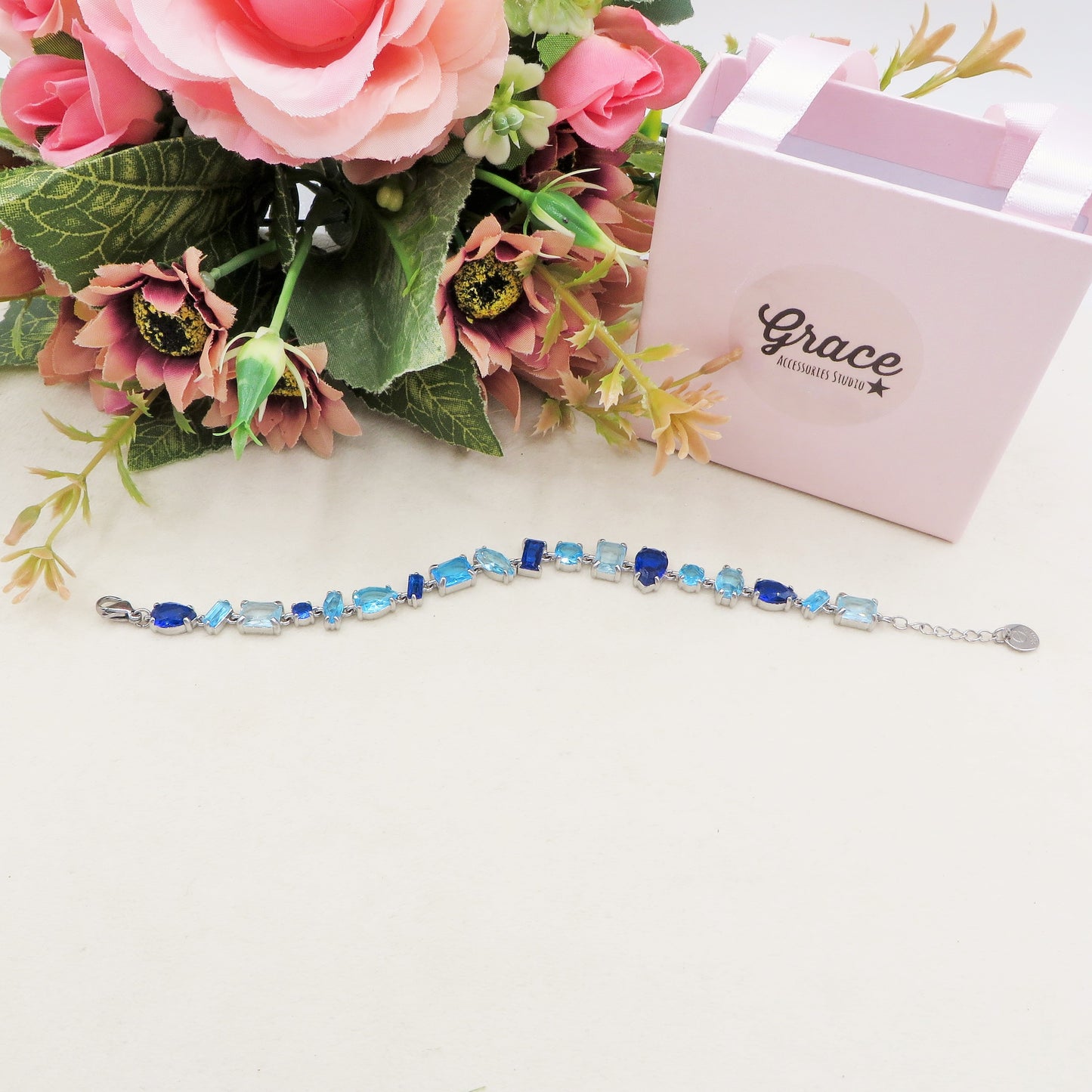 GLOWY ~ ACCIAIO INOSSIDABILE - bracciale Tennis con Cubic Zirconia