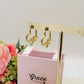 MIZUKI HOOPS con farfalle - Acciaio inossidabile orecchini cerchio a forma di cuore