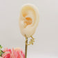 MIZUKI HOOPS con farfalle - Acciaio inossidabile orecchini cerchio a forma di cuore