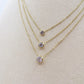 HEATHER triple - ACCIAIO INOSSIDABILE- Collana tripla con cubic zirconia