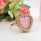 SOFIA ~ Anello regolabile in ACCIAIO INOSSIDABILE con pietra a forma di cuore e cubic zirconia