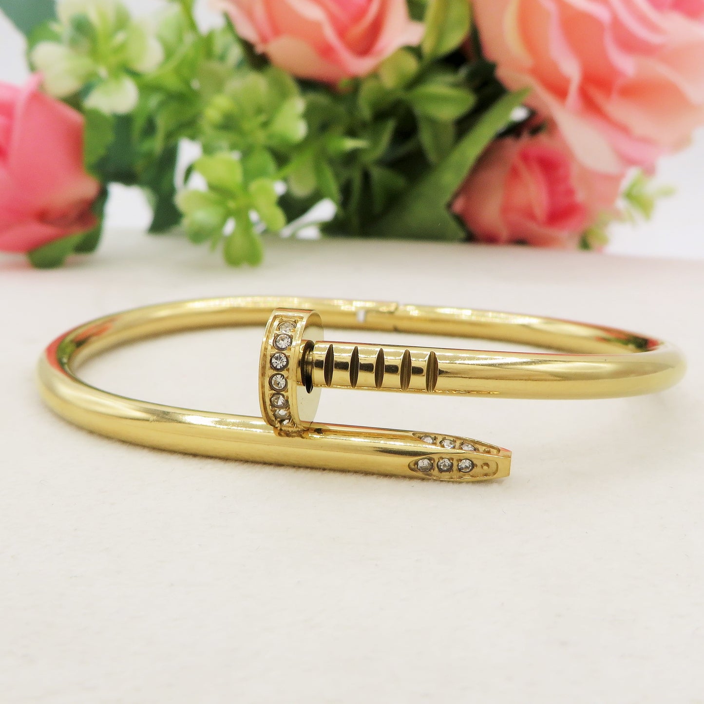 VENICE CRYSTAL ~ Bracciale CHIODO in acciaio inossidabile