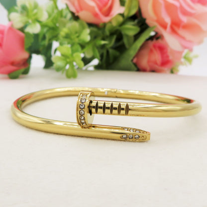 VENICE CRYSTAL ~ Bracciale CHIODO in acciaio inossidabile