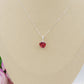 CONNIE 10mm ~ ARGENTO 925 ~ Collana con pendente cuore 10mm in cubic zirconia