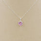 CONNIE 10mm ~ ARGENTO 925 ~ Collana con pendente cuore 10mm in cubic zirconia