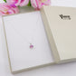 CONNIE 10mm ~ ARGENTO 925 ~ Collana con pendente cuore 10mm in cubic zirconia