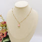 TULIP COLOURS GOLD - Collana ACCIAIO con tulipano smaltato e cubic zirconia