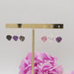 CONNIE 10mm ~ paio Orecchini ARGENTO 925 monachella cubic zirconia 10mm a cuore