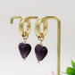 IRIS - PAIA Orecchini HOOPS cuore XL in vetro ACCIAIO INOSSIDABILE