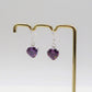 CONNIE 10mm ~ paio Orecchini ARGENTO 925 monachella cubic zirconia 10mm a cuore