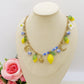 KALIMERA COLLANA - ACCIAIO inossidabile - Collana catena charms frutta LIMONI, SOLE, LUNA, MAIOLICA