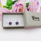 CONNIE 10mm ~ paio Orecchini ARGENTO 925 monachella cubic zirconia 10mm a cuore