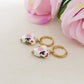 IRIS baroque majolica - PAIA Orecchini HOOPS con cuore maiolica barocca in ACCIAIO INOSSIDABILE