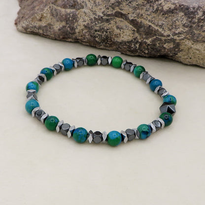 HARALD Bracciale in pietra Naturale - UOMO - ACCIAIO inossidabile