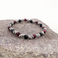 Bracciale unisex elasticizzato NODINI ACCIAIO INOSSIDABILE + perle colours