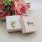 ANELLO LEMON SHINE ~ Anello regolabile in ACCIAIO INOSSIDABILE con limone zirconato
