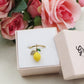ANELLO LEMON SHINE ~ Anello regolabile in ACCIAIO INOSSIDABILE con limone zirconato