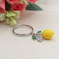 ANELLO LEMON SHINE ~ Anello regolabile in ACCIAIO INOSSIDABILE con limone zirconato