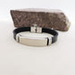 Bjørn - BRACCIALE uomo incisione personalizzata ECOPELLE + ACCIAIO INOSSIDABILE incisione personalizzata