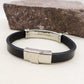 Bjørn - BRACCIALE uomo incisione personalizzata ECOPELLE + ACCIAIO INOSSIDABILE incisione personalizzata