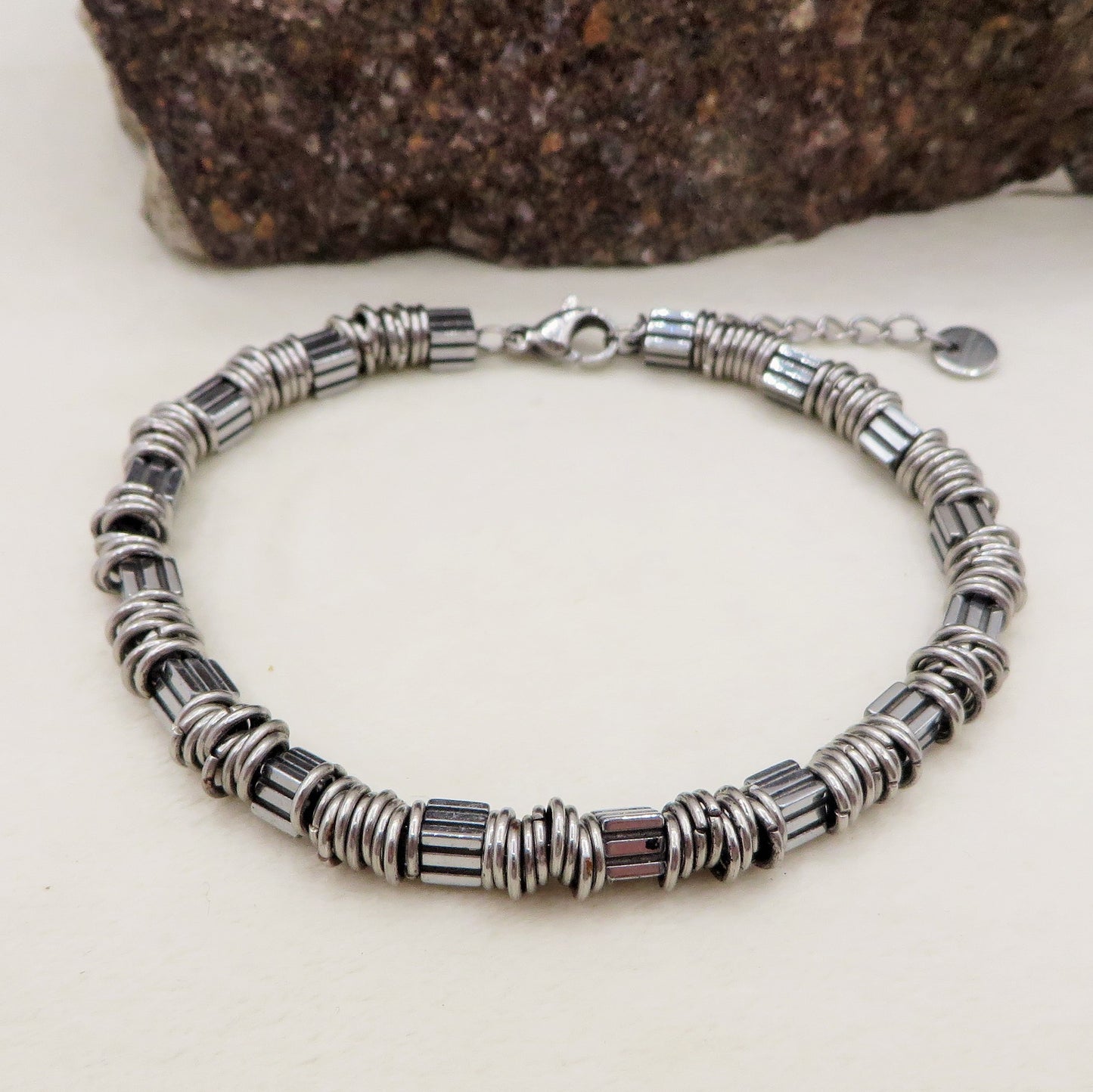 Bracciale uomo catena NODINI ACCIAIO