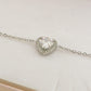 DIANA ~Chunky ~ Bracciale tennis con cuore in Cubic Zirconia