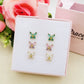 ATHALIA STUD ~ Orecchini ACCIAIO INOSSIDABILE a lobo con farfalle cubic zirconia