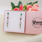 GLOWY DROP ~ paio Orecchini ACCIAIO INOSSIDABILE pendenti con pietre in cubic zirconia