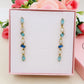 GLOWY DROP ~ paio Orecchini ACCIAIO INOSSIDABILE pendenti con pietre in cubic zirconia