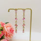 GLOWY DROP ~ paio Orecchini ACCIAIO INOSSIDABILE pendenti con pietre in cubic zirconia