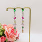 GLOWY DROP ~ paio Orecchini ACCIAIO INOSSIDABILE pendenti con pietre in cubic zirconia
