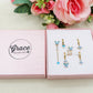 BUTTERFLY Set 6 orecchini AZURE - ACCIAIO INOSSIDABILE - 6 Orecchini pendenti con cubic zirconia