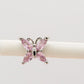 BUTTERFLY STUD ~ Orecchino ARGENTO 925 a lobo con farfalla cubic zirconia