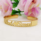 DOUBLE ♥ NAME Bracciale MANETTA Doppio NOME PERSONALIZZATO in Acciaio Inossidabile
