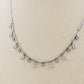 NATALIE ~ Tennis Choker doppio girocollo in ACCIAIO INOSSIDABILE con cubic zirconia taglio baguette