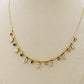 NATALIE ~ Tennis Choker doppio girocollo in ACCIAIO INOSSIDABILE con cubic zirconia taglio baguette