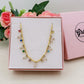 NATALIE ~ Tennis Choker doppio girocollo in ACCIAIO INOSSIDABILE con cubic zirconia taglio baguette