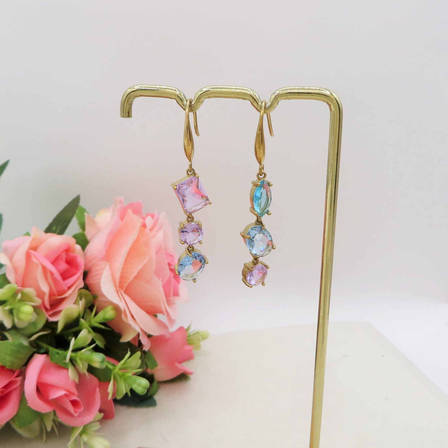 MERMAID - Orecchini in ACCIAIO INOSSIDABILE a monachella con cubic zirconia