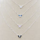 ATHALIA mini butterfly ~ ARGENTO 925 ~ Collana con farfalla in cubic zirconia