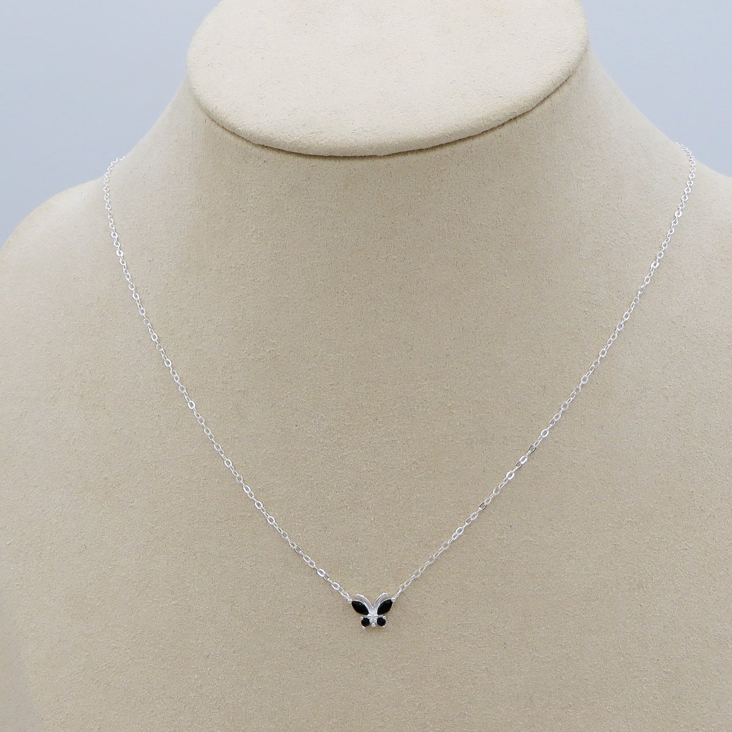 ATHALIA mini butterfly ~ ARGENTO 925 ~ Collana con farfalla in cubic zirconia