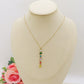 GLOWY RAINBOW PENDANT ~ ACCIAIO INOSSIDABILE - Collana con Cubic Zirconia a cravattina