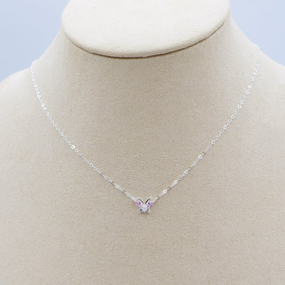 ATHALIA mini butterfly ~ ARGENTO 925 ~ Collana con farfalla in cubic zirconia