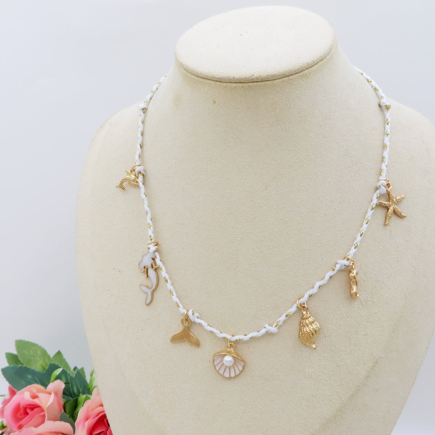 BORA BORA - Collana con charms marini smaltati