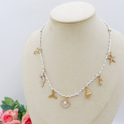 BORA BORA - Collana con charms marini smaltati