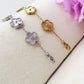 LILY FIORI in ACCIAIO INOSSIDABILE ~ Bracciale fiori lavorati