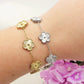 LILY FIORI in ACCIAIO INOSSIDABILE ~ Bracciale fiori lavorati