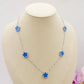 LILY  big Flowers ARGENTO 5 fiori ACCIAIO INOSSIDABILE ~ Collana fiori in madreperla