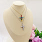 ABIGAIL - ACCIAIO INOSSIDABILE- Collana con pendente croce in cubic zirconia