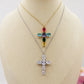 ABIGAIL - ACCIAIO INOSSIDABILE- Collana con pendente croce in cubic zirconia